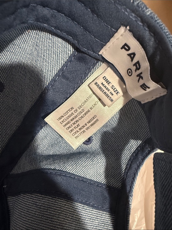 Parke x Target ? Denim Cap with Red Embroidered Logo